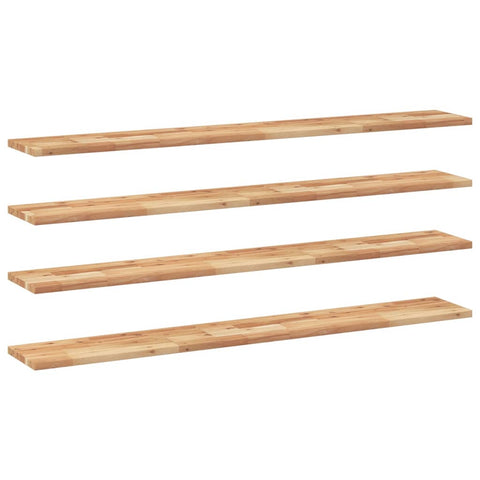 vidaXL Floating Shelves 4 pcs 160x20x2 cm Oil Finished Solid Wood Acacia
