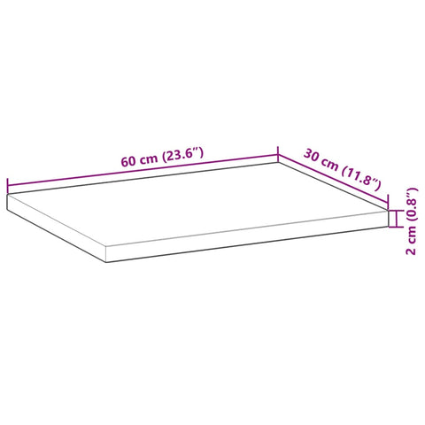 vidaXL Floating Shelf 60x30x2 cm Oil Finished Solid Wood Acacia