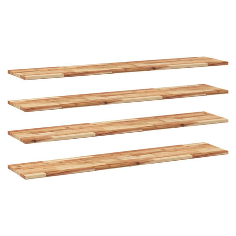 vidaXL Floating Shelves 4 pcs 140x30x2 cm Oil Finished Solid Wood Acacia