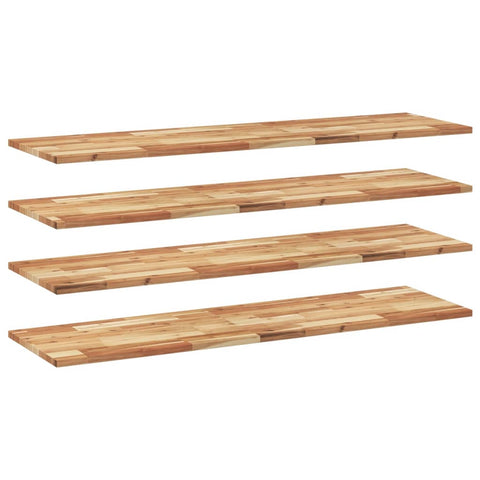 vidaXL Floating Shelves 4 pcs 120x40x2 cm Oil Finished Solid Wood Acacia