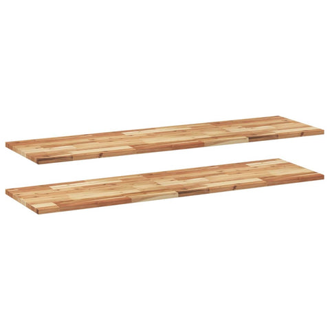 vidaXL Floating Shelves 2 pcs 140x40x2 cm Oil Finished Solid Wood Acacia