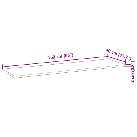 vidaXL Floating Shelves 4 pcs 160x40x2 cm Oil Finished Solid Wood Acacia