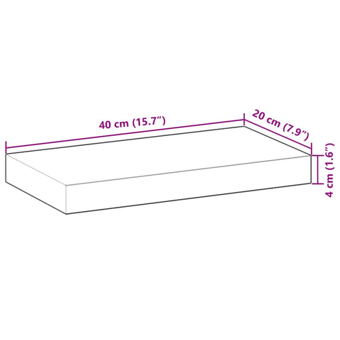 vidaXL Floating Shelves 3 pcs 40x20x4 cm Oil Finished Solid Wood Acacia