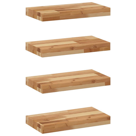 vidaXL Floating Shelves 4 pcs 60x20x4 cm Oil Finished Solid Wood Acacia