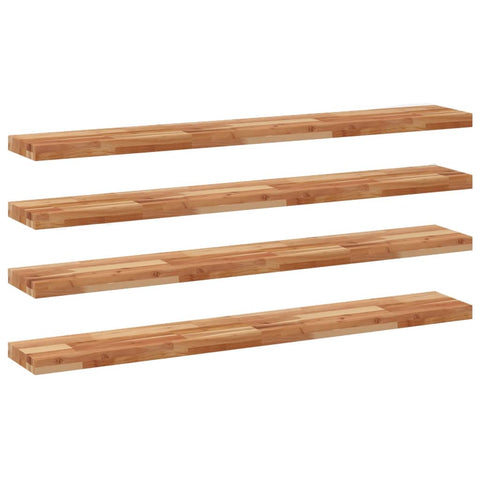 vidaXL Floating Shelves 4 pcs 120x20x4 cm Oil Finished Solid Wood Acacia