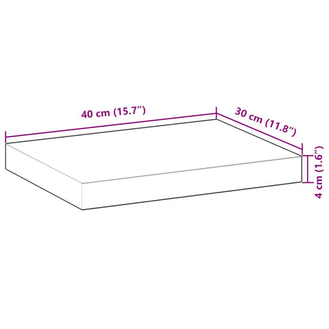 vidaXL Floating Shelves 3 pcs 40x30x4 cm Oil Finished Solid Wood Acacia