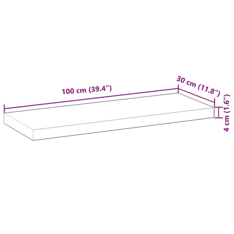 vidaXL Floating Shelf 100x30x4 cm Oil Finished Solid Wood Acacia