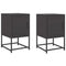 vidaXL Bedside Cabinets 2 pcs Black 36x39x60.5 cm Steel
