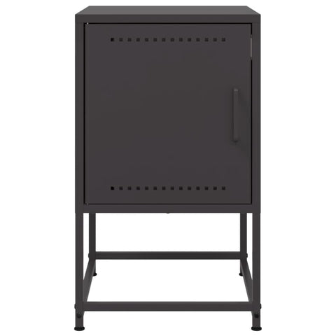 vidaXL Bedside Cabinets 2 pcs Black 36x39x60.5 cm Steel