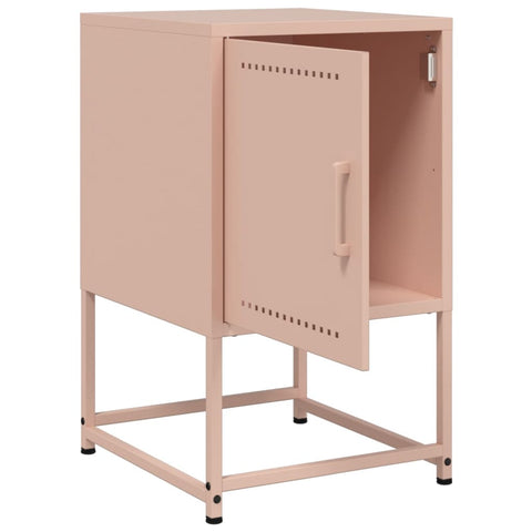 vidaXL Bedside Cabinets 2 pcs Pink 36x39x60.5 cm Steel