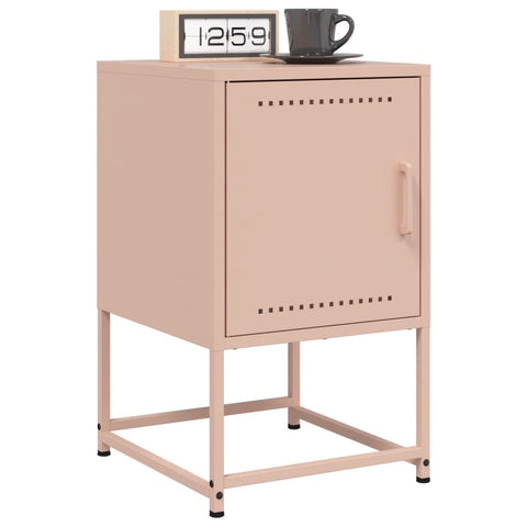 vidaXL Bedside Cabinets 2 pcs Pink 36x39x60.5 cm Steel