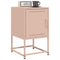 vidaXL Bedside Cabinets 2 pcs Pink 36x39x60.5 cm Steel