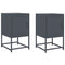 vidaXL Bedside Cabinets 2 pcs Anthracite 36x39x60.5 cm Steel