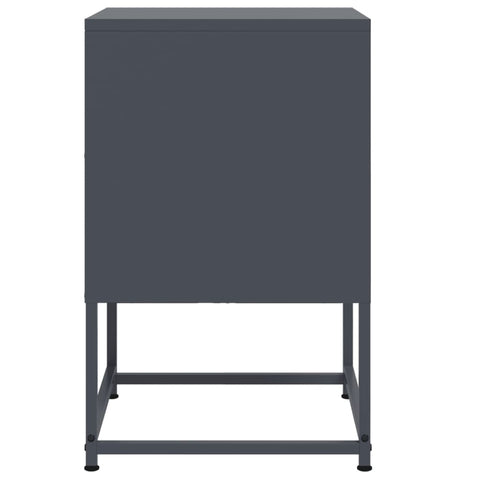 vidaXL Bedside Cabinets 2 pcs Anthracite 36x39x60.5 cm Steel