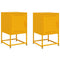 vidaXL Bedside Cabinets 2 pcs Mustard Yellow 36x39x60.5 cm Steel