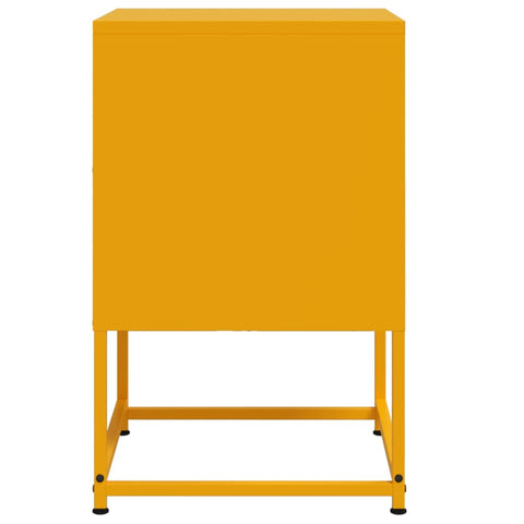 vidaXL Bedside Cabinets 2 pcs Mustard Yellow 36x39x60.5 cm Steel