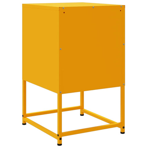 vidaXL Bedside Cabinets 2 pcs Mustard Yellow 36x39x60.5 cm Steel