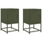 vidaXL Bedside Cabinets 2 pcs Olive Green 36x39x60.5 cm Steel