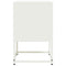 vidaXL Bedside Cabinet White 36x39x60.5 cm Steel