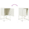 vidaXL Bedside Cabinet White 36x39x60.5 cm Steel