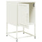 vidaXL Bedside Cabinet White 36x39x60.5 cm Steel