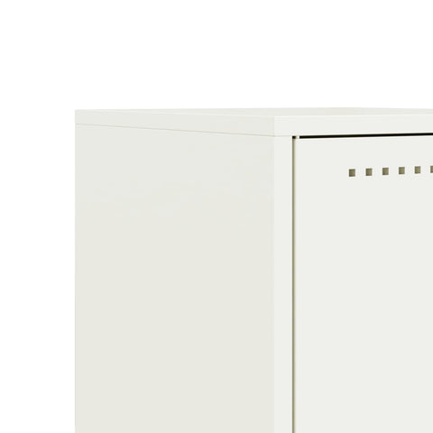 vidaXL Bedside Cabinet White 36x39x60.5 cm Steel