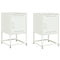 vidaXL Bedside Cabinets 2 pcs White 36x39x60.5 cm Steel