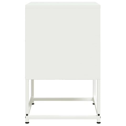 vidaXL Bedside Cabinets 2 pcs White 36x39x60.5 cm Steel