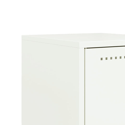 vidaXL Bedside Cabinets 2 pcs White 36x39x60.5 cm Steel