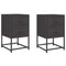 vidaXL Bedside Cabinets 2 pcs Black 36x39x60.5 cm Steel