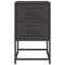 vidaXL Bedside Cabinets 2 pcs Black 36x39x60.5 cm Steel