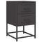 vidaXL Bedside Cabinets 2 pcs Black 36x39x60.5 cm Steel