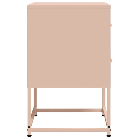 vidaXL Bedside Cabinet Pink 36x39x60.5 cm Steel