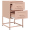 vidaXL Bedside Cabinet Pink 36x39x60.5 cm Steel