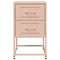 vidaXL Bedside Cabinets 2 pcs Pink 36x39x60.5 cm Steel