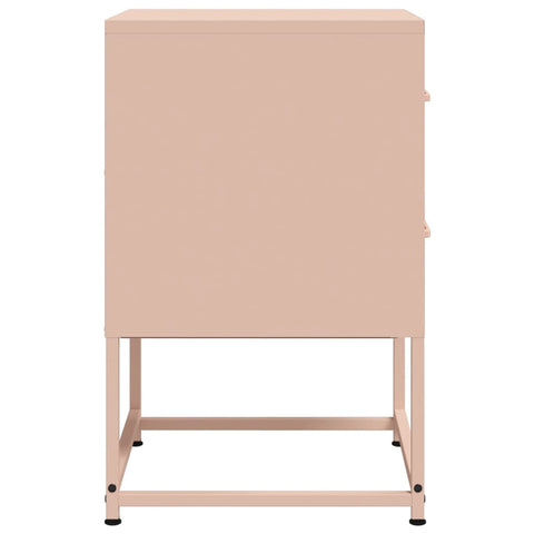 vidaXL Bedside Cabinets 2 pcs Pink 36x39x60.5 cm Steel