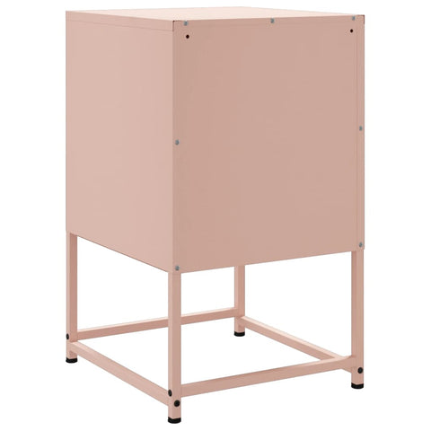vidaXL Bedside Cabinets 2 pcs Pink 36x39x60.5 cm Steel