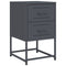 vidaXL Bedside Cabinet Anthracite 36x39x60.5 cm Steel