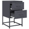 vidaXL Bedside Cabinet Anthracite 36x39x60.5 cm Steel