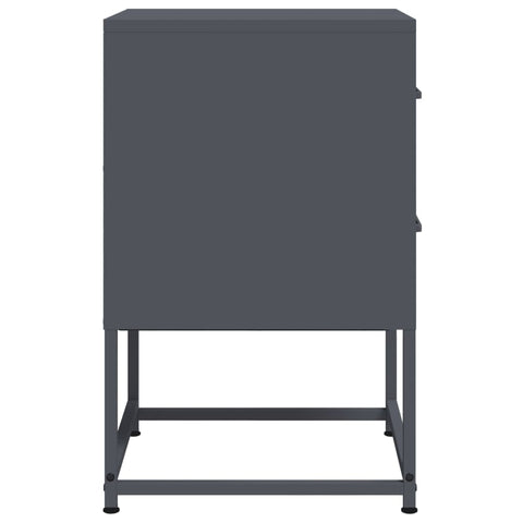 vidaXL Bedside Cabinets 2 pcs Anthracite 36x39x60.5 cm Steel
