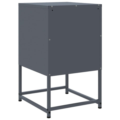 vidaXL Bedside Cabinets 2 pcs Anthracite 36x39x60.5 cm Steel