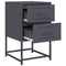 vidaXL Bedside Cabinets 2 pcs Anthracite 36x39x60.5 cm Steel