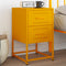 vidaXL Bedside Cabinet Mustard Yellow 36x39x60.5 cm Steel