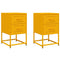 vidaXL Bedside Cabinets 2 pcs Mustard Yellow 36x39x60.5 cm Steel