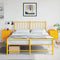 vidaXL Bedside Cabinets 2 pcs Mustard Yellow 36x39x60.5 cm Steel