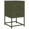 vidaXL Bedside Cabinet Olive Green 36x39x60.5 cm Steel