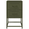 vidaXL Bedside Cabinet Olive Green 36x39x60.5 cm Steel
