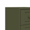 vidaXL Bedside Cabinet Olive Green 36x39x60.5 cm Steel