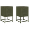 vidaXL Bedside Cabinets 2 pcs Olive Green 36x39x60.5 cm Steel