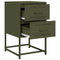 vidaXL Bedside Cabinets 2 pcs Olive Green 36x39x60.5 cm Steel